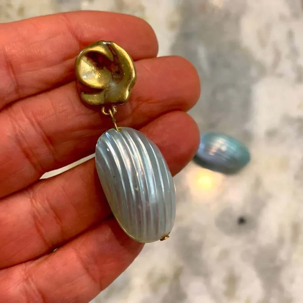Light Blue Fashion Earrings